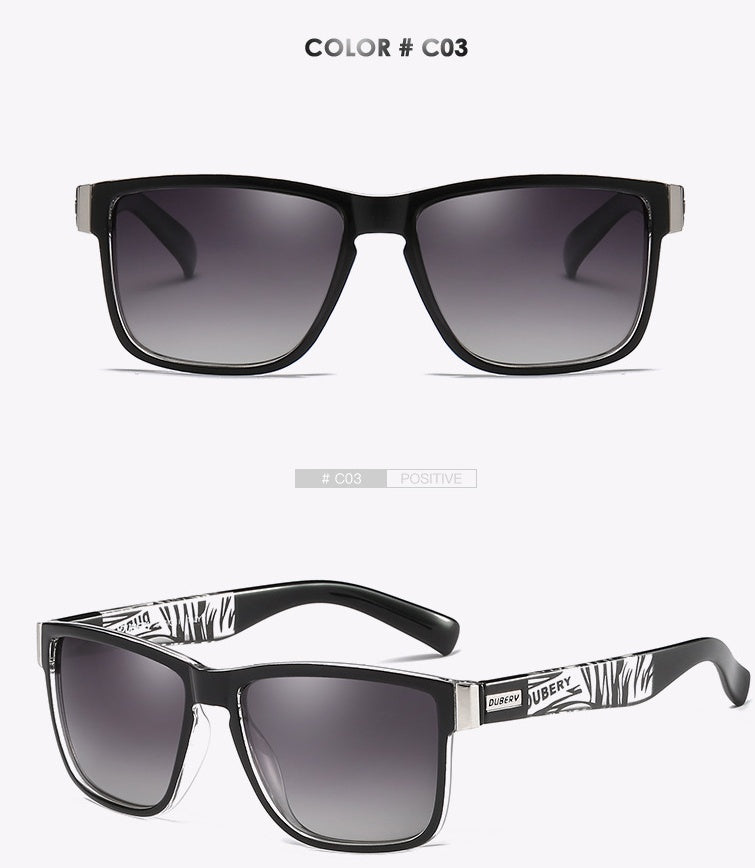 DUBERY Brand Design Polarized Sunglasses Men Driver Tints Male Vintage Sun Glasses For Men Spool Mirror Summer UV400 Oculos
