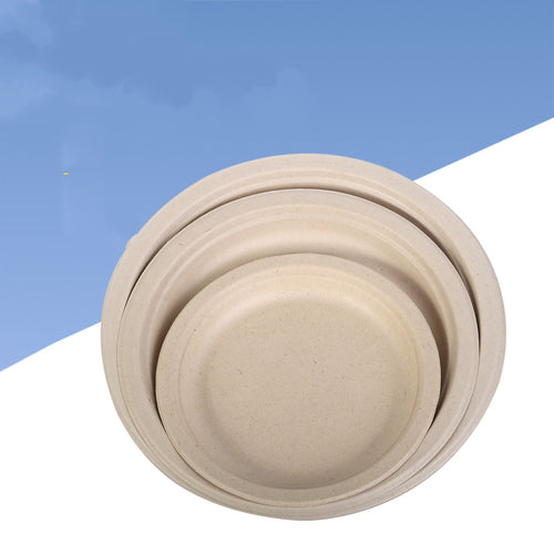 10 Inch Super Strong Eco-Degradable Paper Plates — Natural | 1PC or Bulk 150PCS