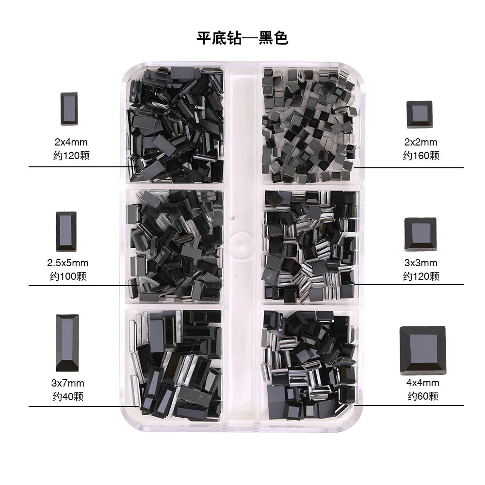 Mixed Shape Nail Art Rhinestones Set