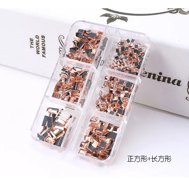 Mixed Shape Nail Art Rhinestones Set