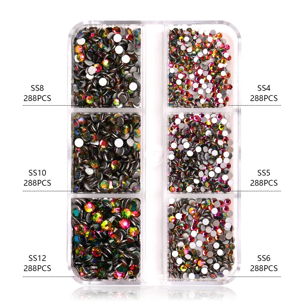 Mixed Shape Nail Art Rhinestones Set
