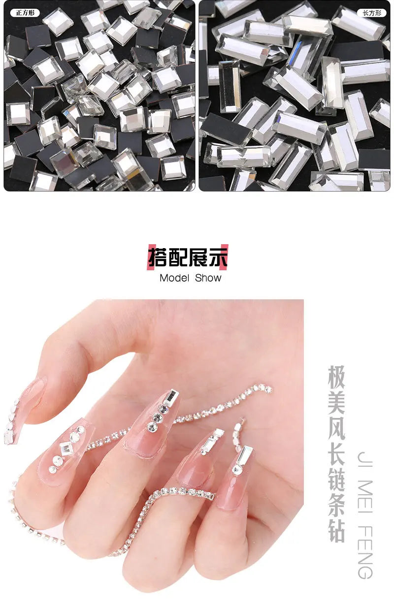 Mixed Shape Nail Art Rhinestones Set