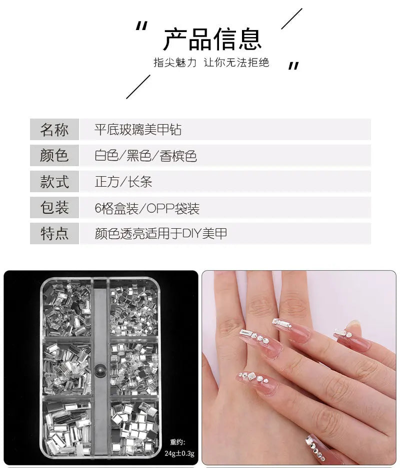 Mixed Shape Nail Art Rhinestones Set