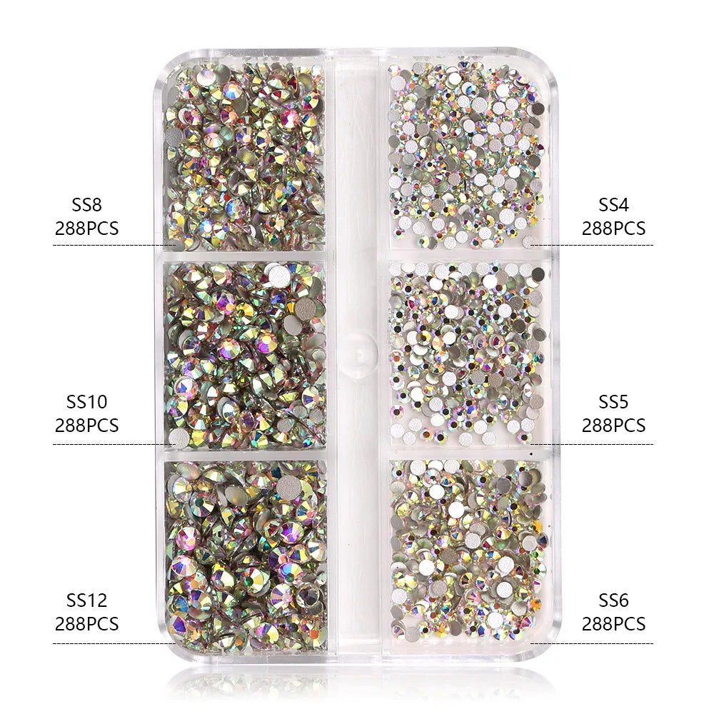 Mixed Shape Nail Art Rhinestones Set
