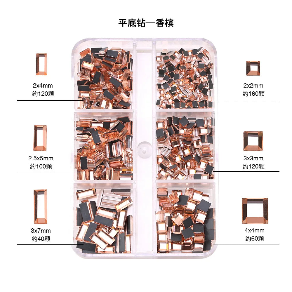 Mixed Shape Nail Art Rhinestones Set