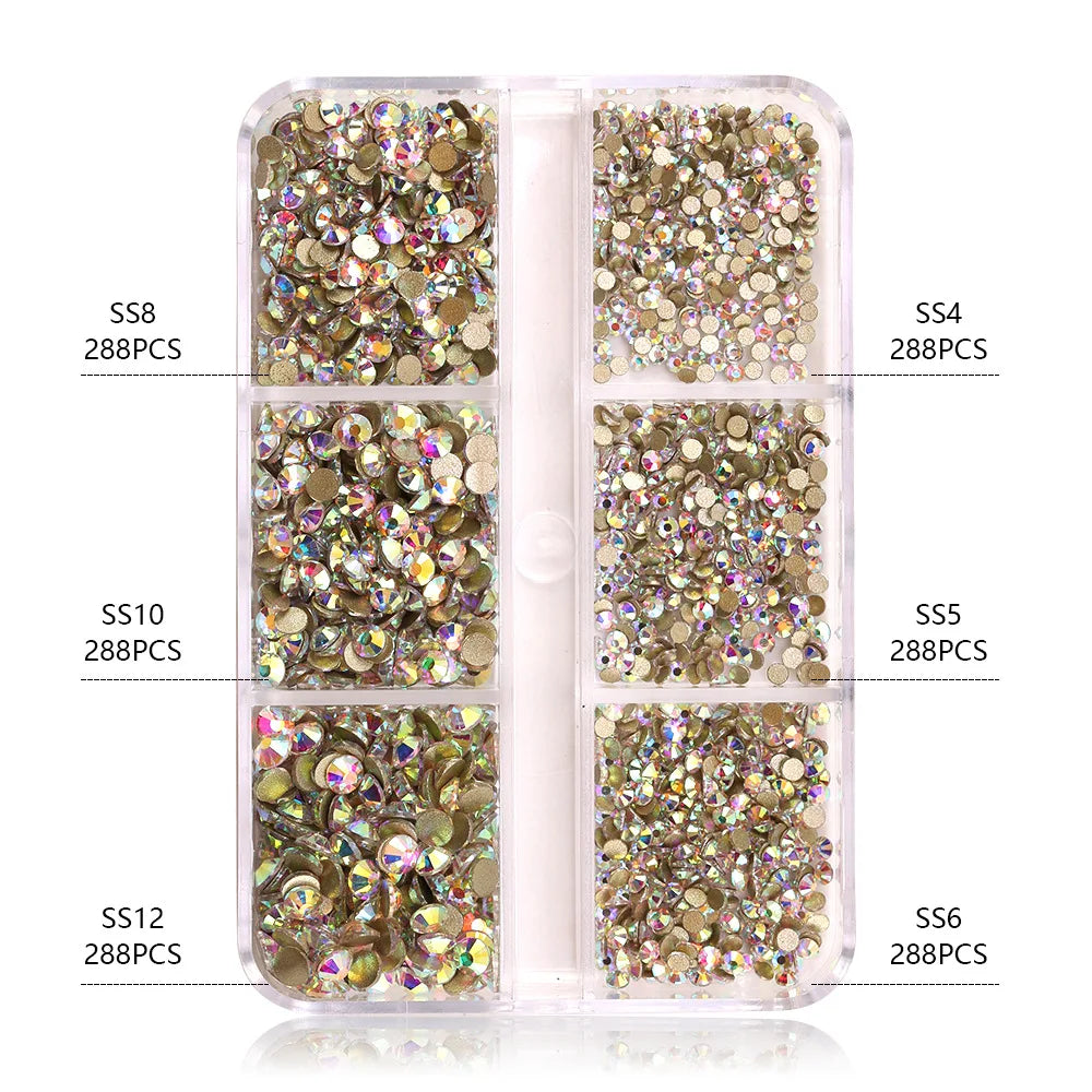 Mixed Shape Nail Art Rhinestones Set