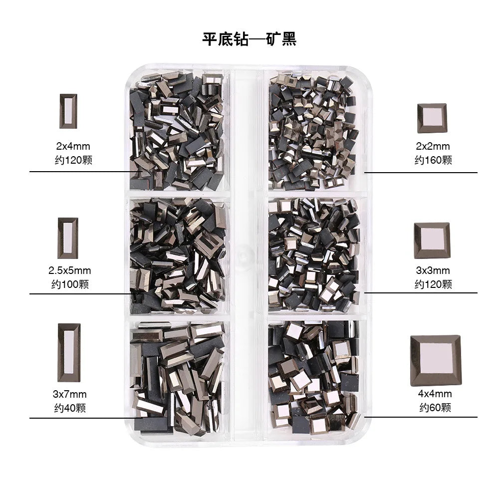 Mixed Shape Nail Art Rhinestones Set