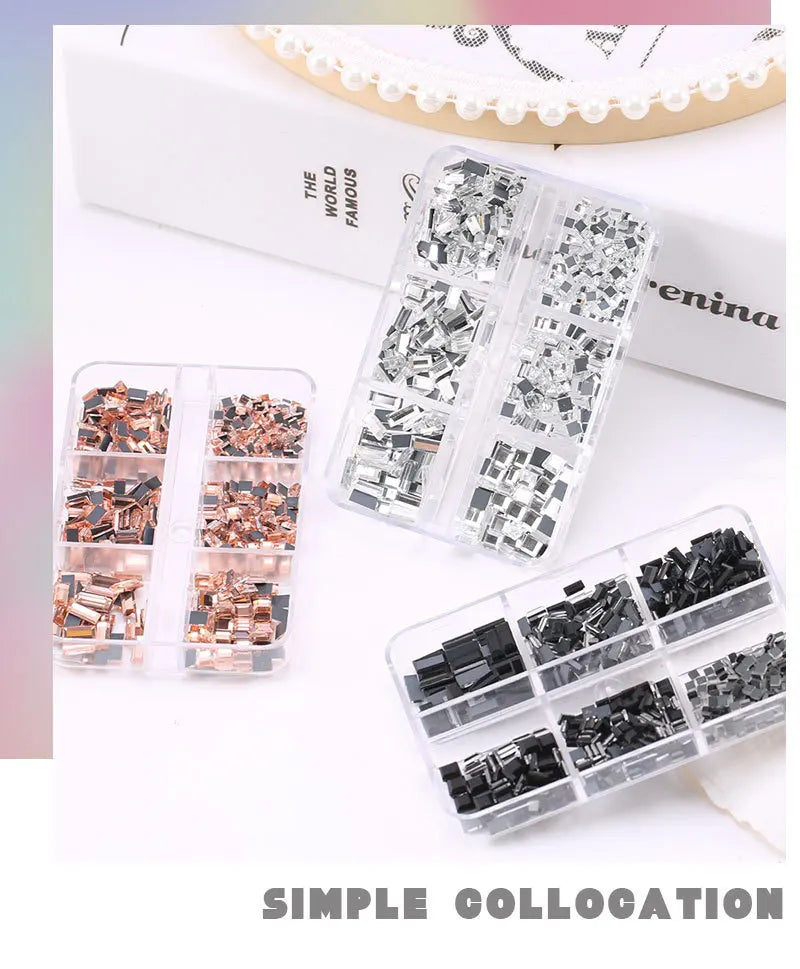 Mixed Shape Nail Art Rhinestones Set