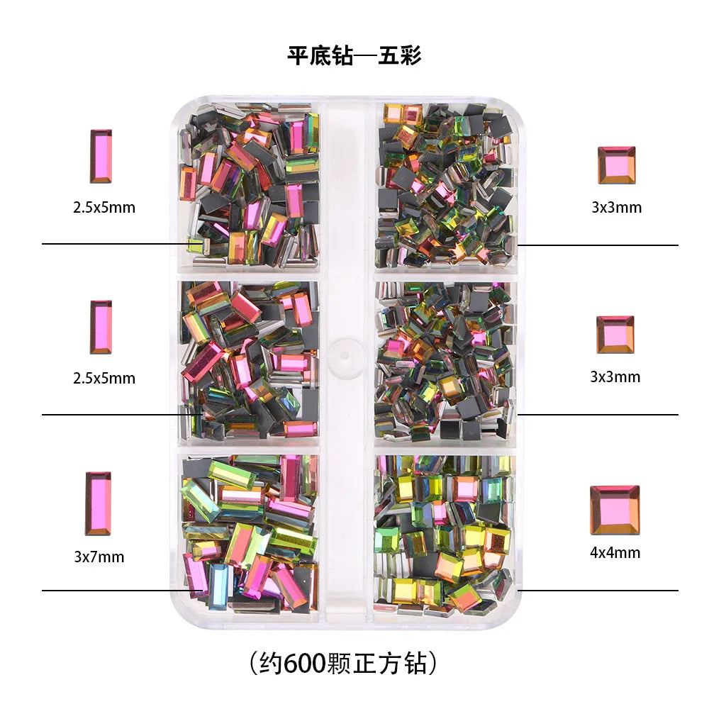 Mixed Shape Nail Art Rhinestones Set