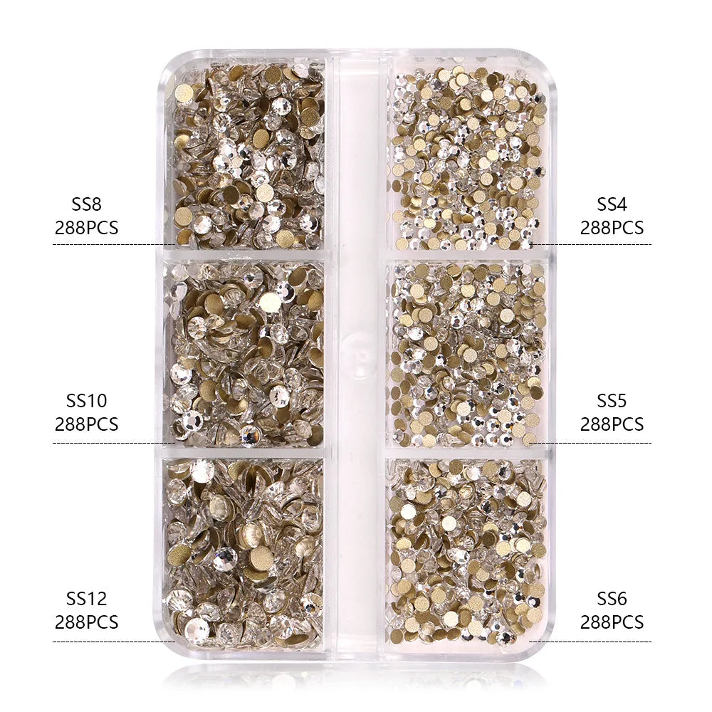 Mixed Shape Nail Art Rhinestones Set