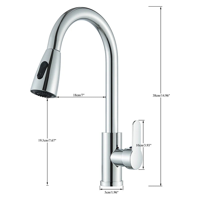 Pull-Out Kitchen Mixer Tap