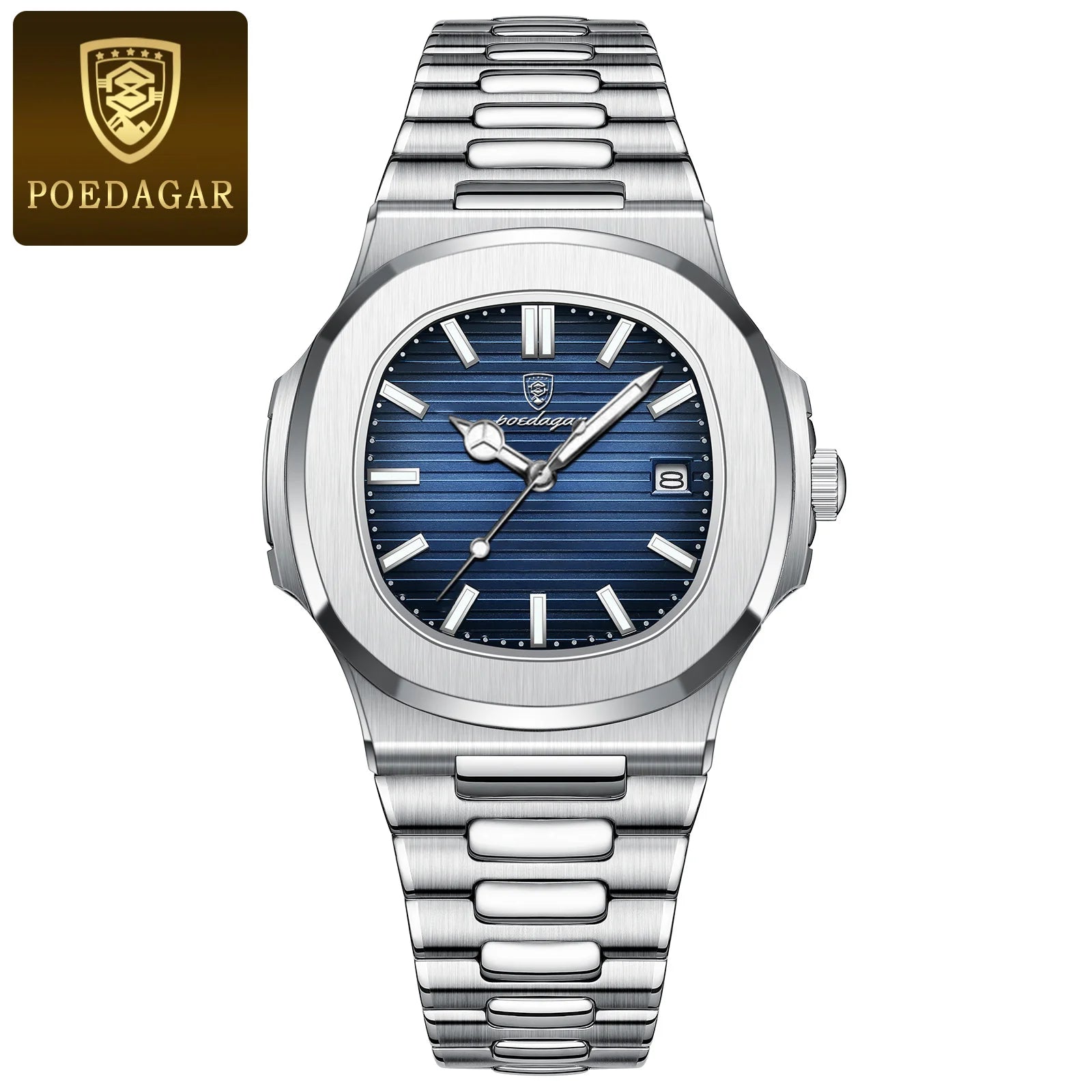 POEDAGAR Luxury Square Men's Watch