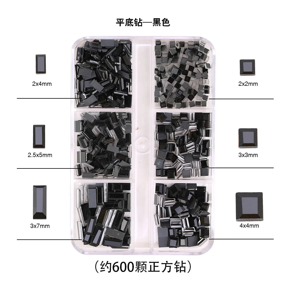 Mixed Shape Nail Art Rhinestones Set