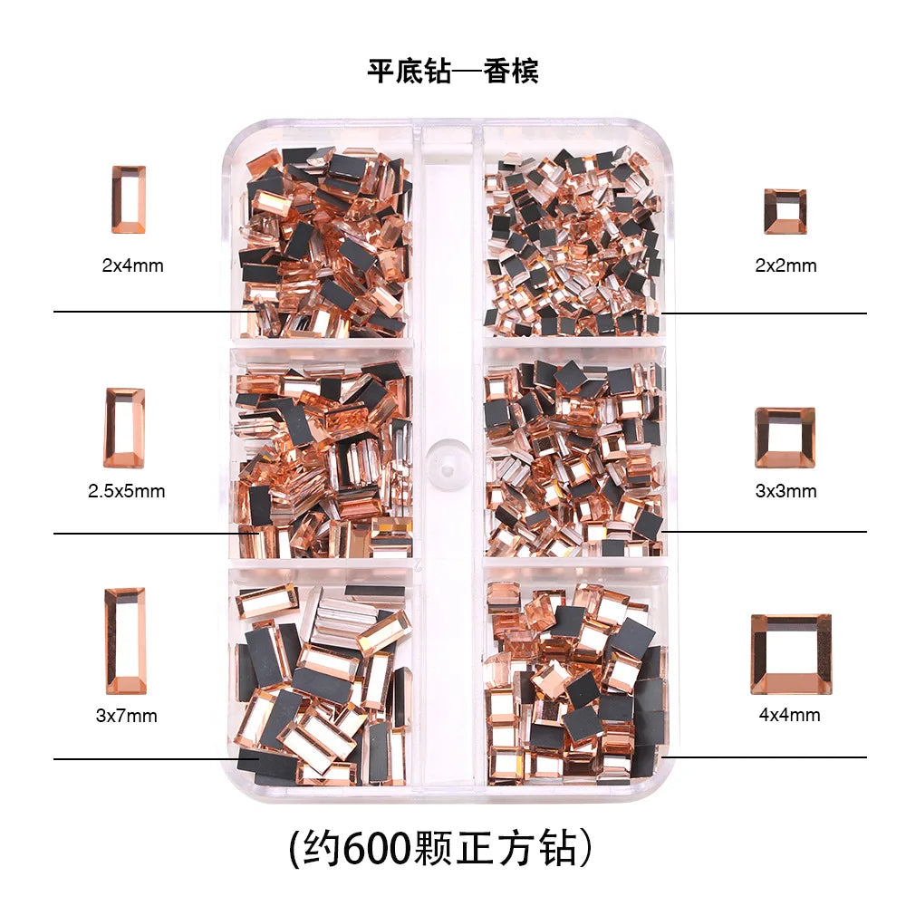 Mixed Shape Nail Art Rhinestones Set
