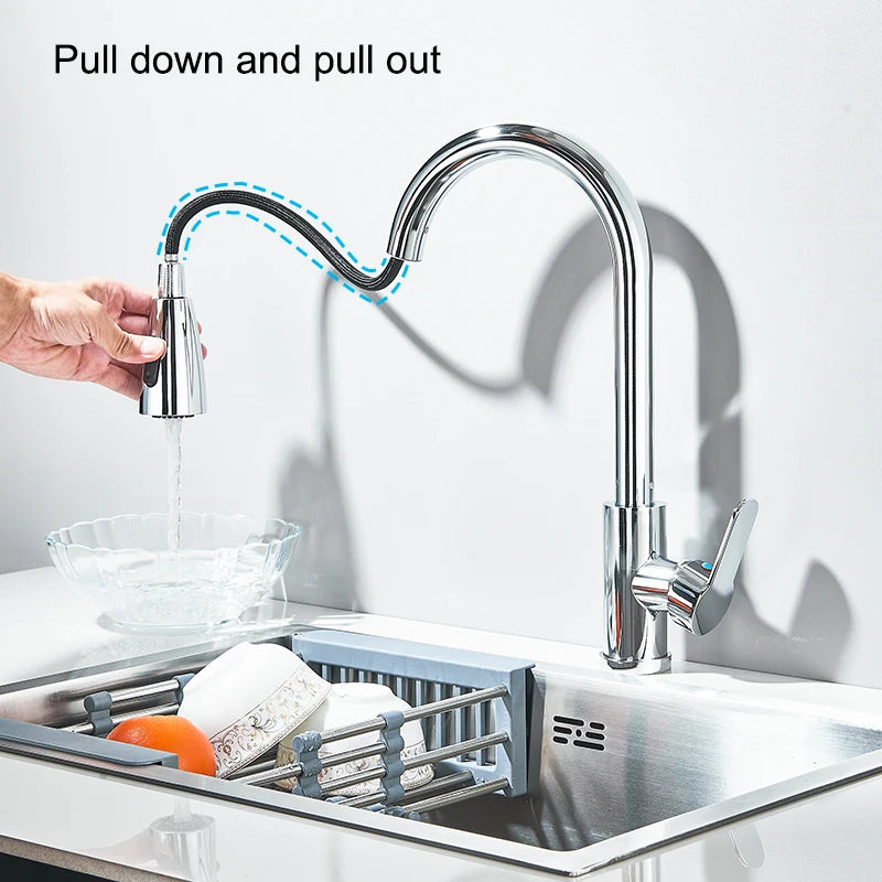 Pull-Out Kitchen Mixer Tap