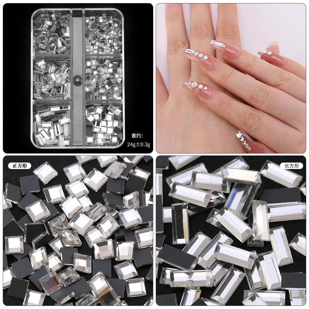Mixed Shape Nail Art Rhinestones Set