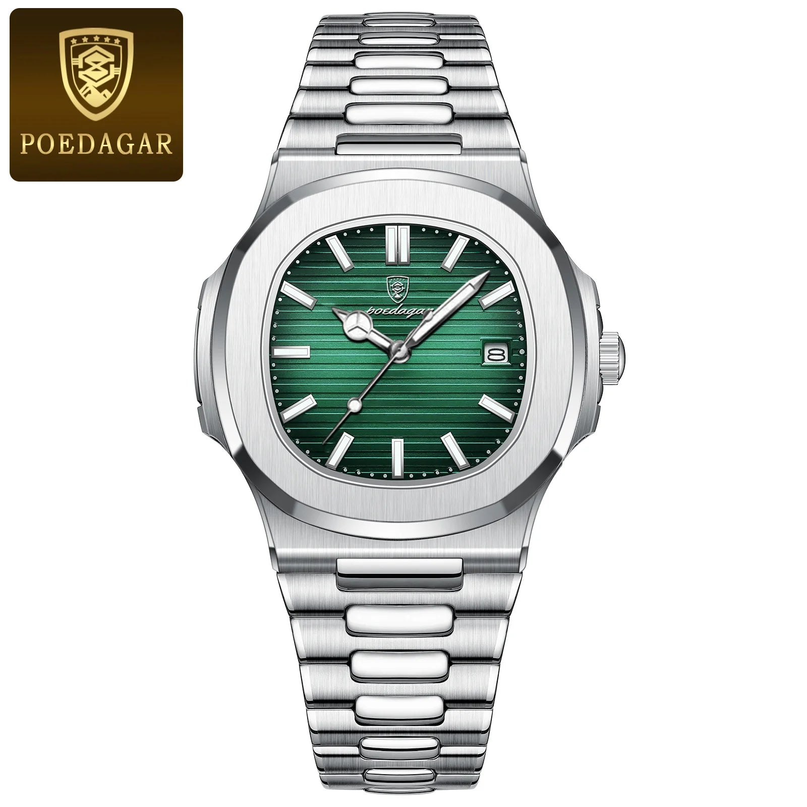 POEDAGAR Luxury Square Men's Watch