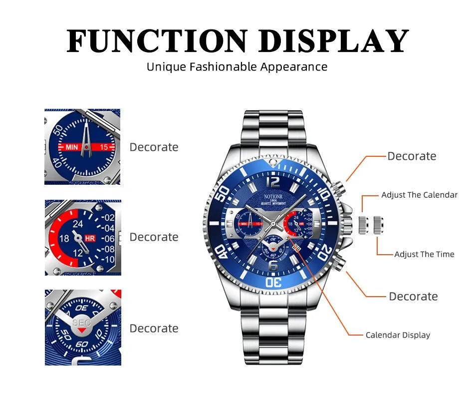 ⌚ Luxury Men's Sports Quartz Watch
