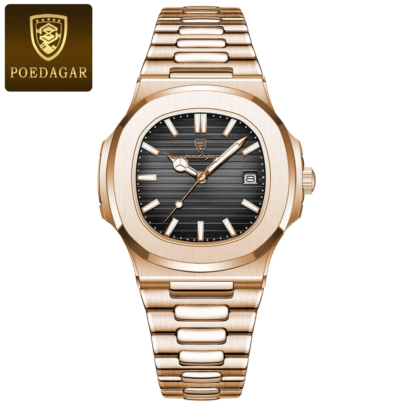 POEDAGAR Luxury Square Men's Watch