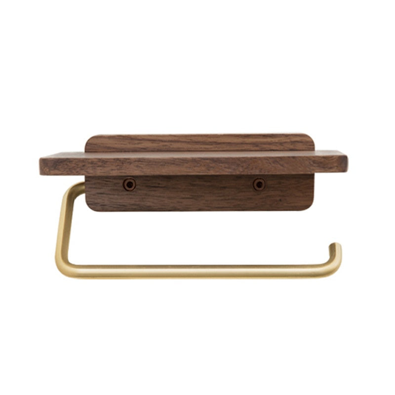 Sufeng Black Walnut & Acrylic Toilet Paper Holder — New Chinese Style