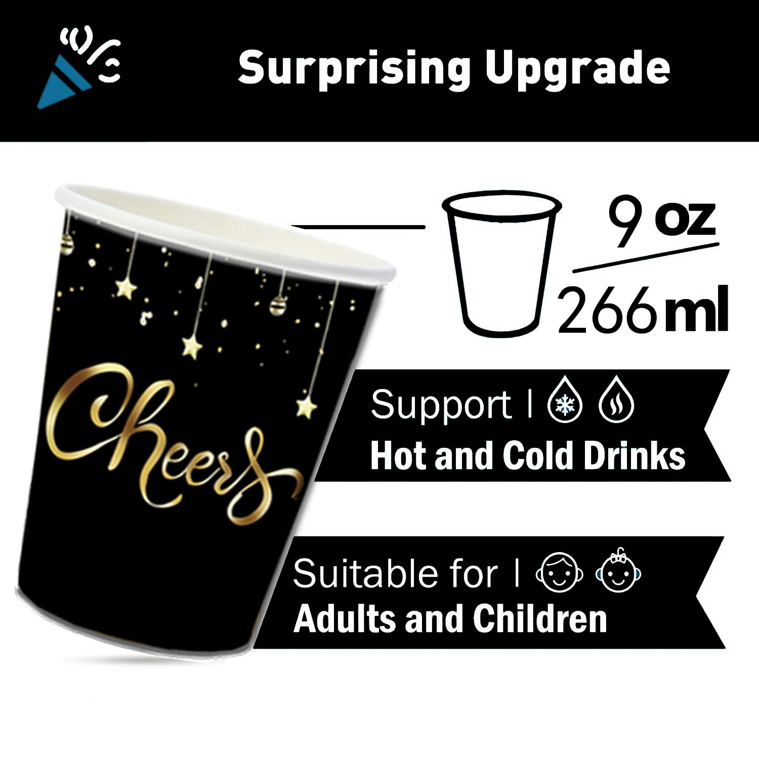 Christmas & New Year Disposable Party Tableware — Plates, Cups & Tissues